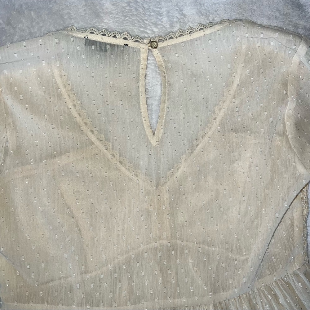 Vici Cream Lace Detail Blouse - Picture 7 of 7